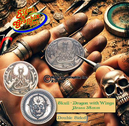 Custom Fiber Laser Engraved Coins