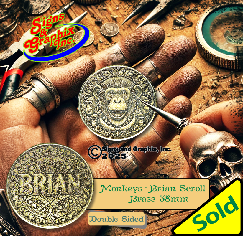 Custom Fiber Laser Engraved Coins